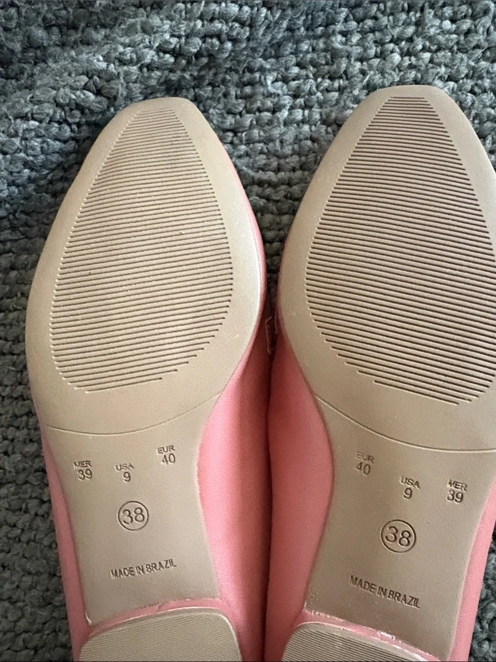 Pink Leather Chain-Trim Loafers